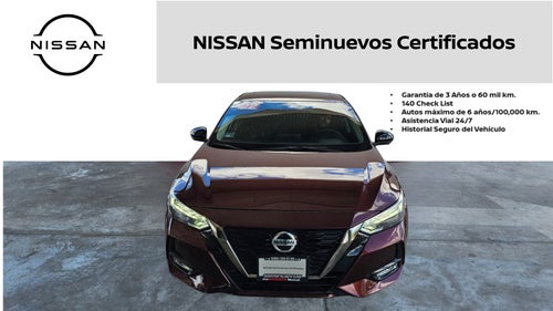2022 Nissan SENTRA 4 PTS SR PLATINUM CVT AAC AUT ASTOS DEPORTIVOS BOSE PIEL NEGRA QC F LED RA-18
